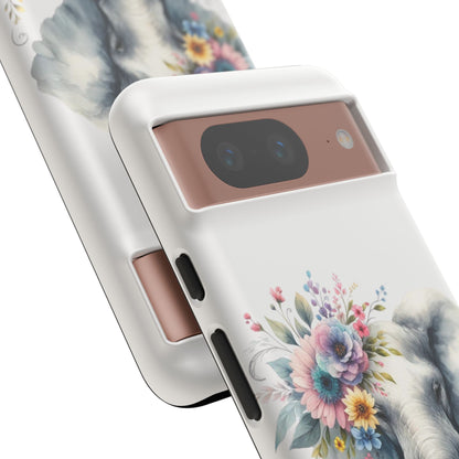 Floral Elephant Mobile Cover – Elegant Watercolor Art