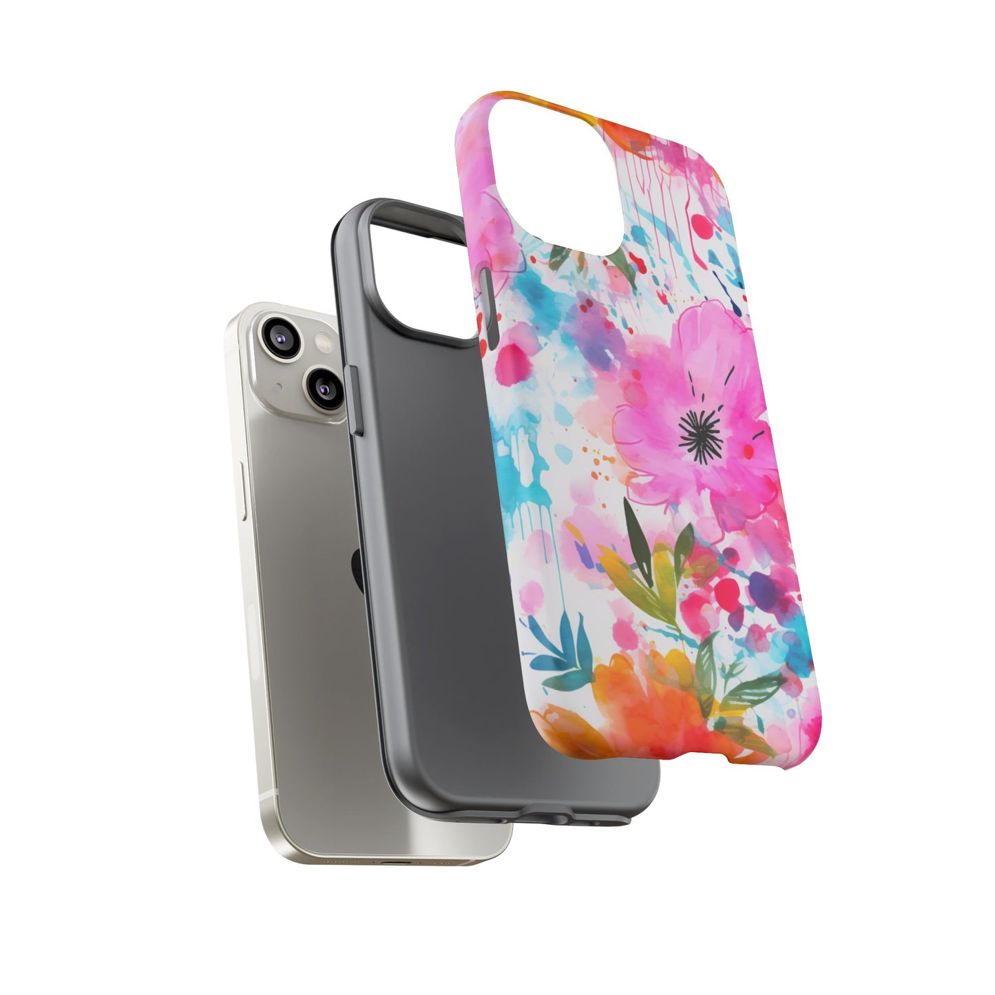 Vibrant Watercolor Floral Phone Case – Artistic & Colorful Design