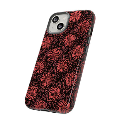 Red roses abstract geometric seamless pattern design