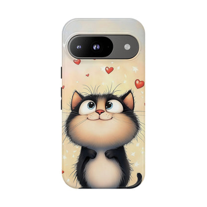 Cute Kitty Love Phone Case – Adorable Anime Cat Design for iPhone, Google Pixel & Samsung