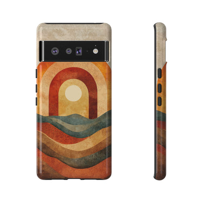 Vintage Sunset Boho Rainbow Phone Case for iPhone, Pixel & Samsung