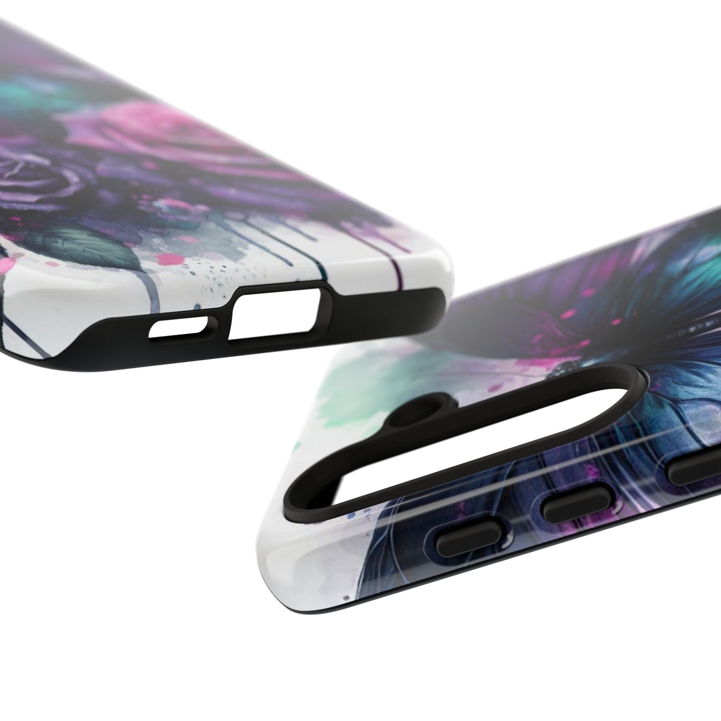 Mystic Bloom – Vibrant Butterfly & Rose Art Mobile Cover