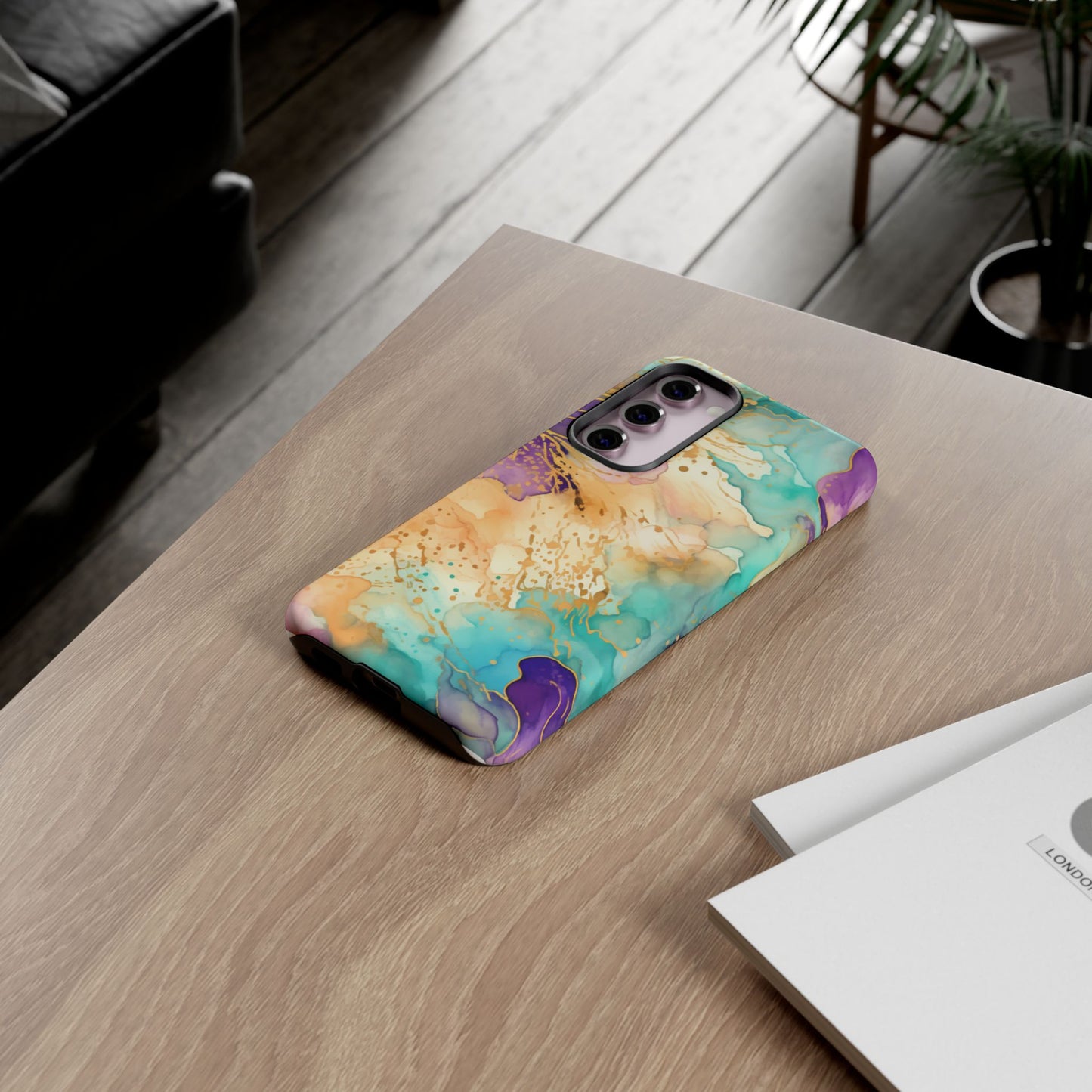 Golden Aura Abstract Watercolor Mobile Case