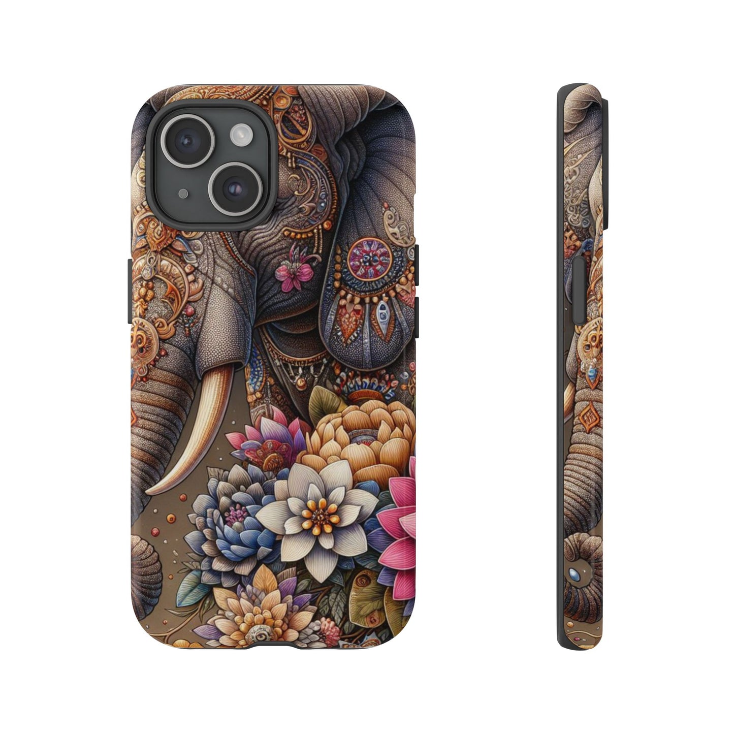 Royal Ornate Elephant Mobile Cover – Luxurious Bohemian Art