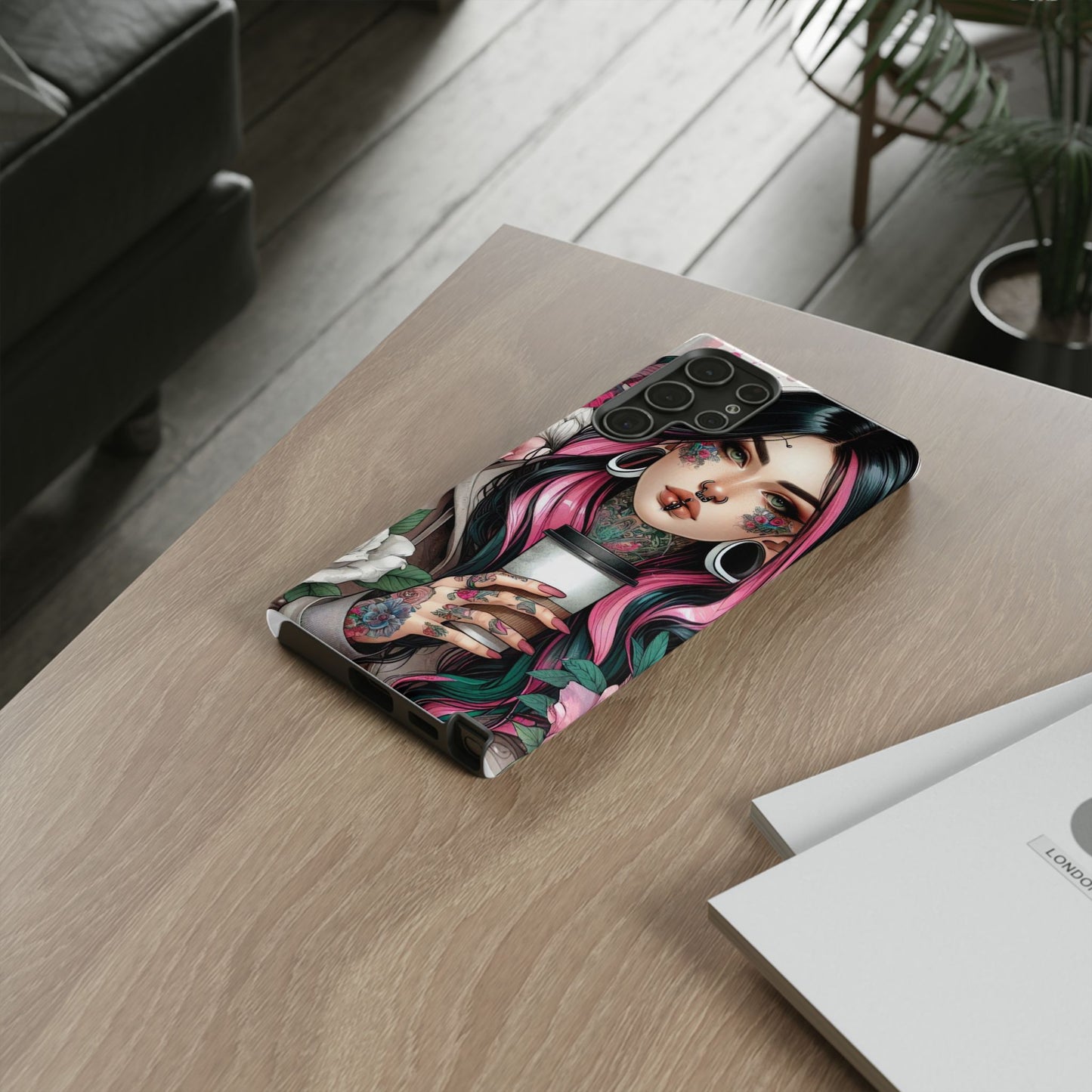 Tattooed Coffee Lover Art Mobile Case
