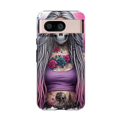 Shadow Rebel – Gothic Dreadlocks & Skull Mask Mobile Cover