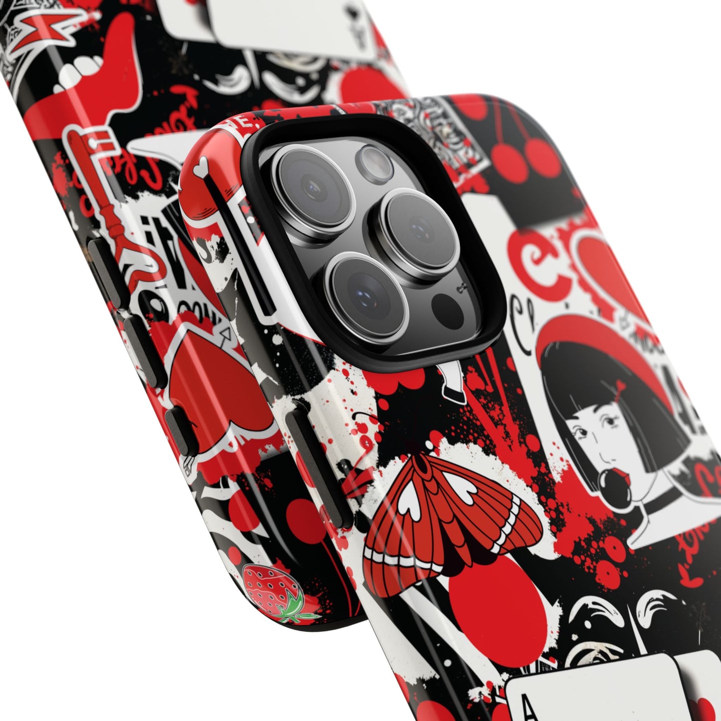 Bold Red & Black Ace Card Phone Case