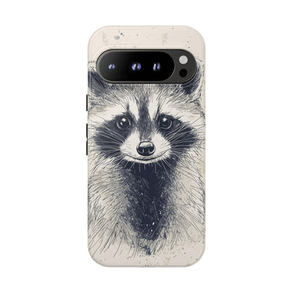 Midnight Mischief: Raccoon Portrait Phone Case for iPhone, Samsung & Pixel