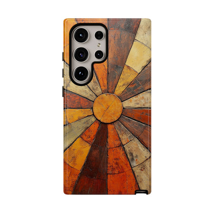 Terracotta Sunburst Boho Phone Case for iPhone, Pixel & Samsung