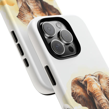 Safari Elephant Watercolor Mobile Cover – Majestic Wildlife Art