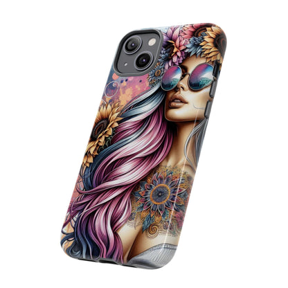 Bohemian Sunflower Queen – Retro Floral Fantasy Mobile Cover