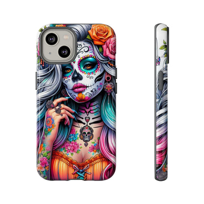 Sugar Skull Goddess – Día de los Muertos Floral Queen Mobile Cover