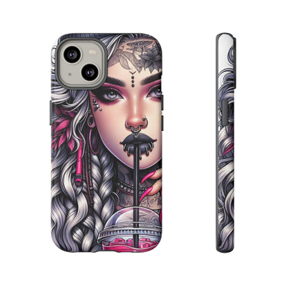 Icy Rebel – Silver Dreads & Edgy Street Chic Mobile Cover