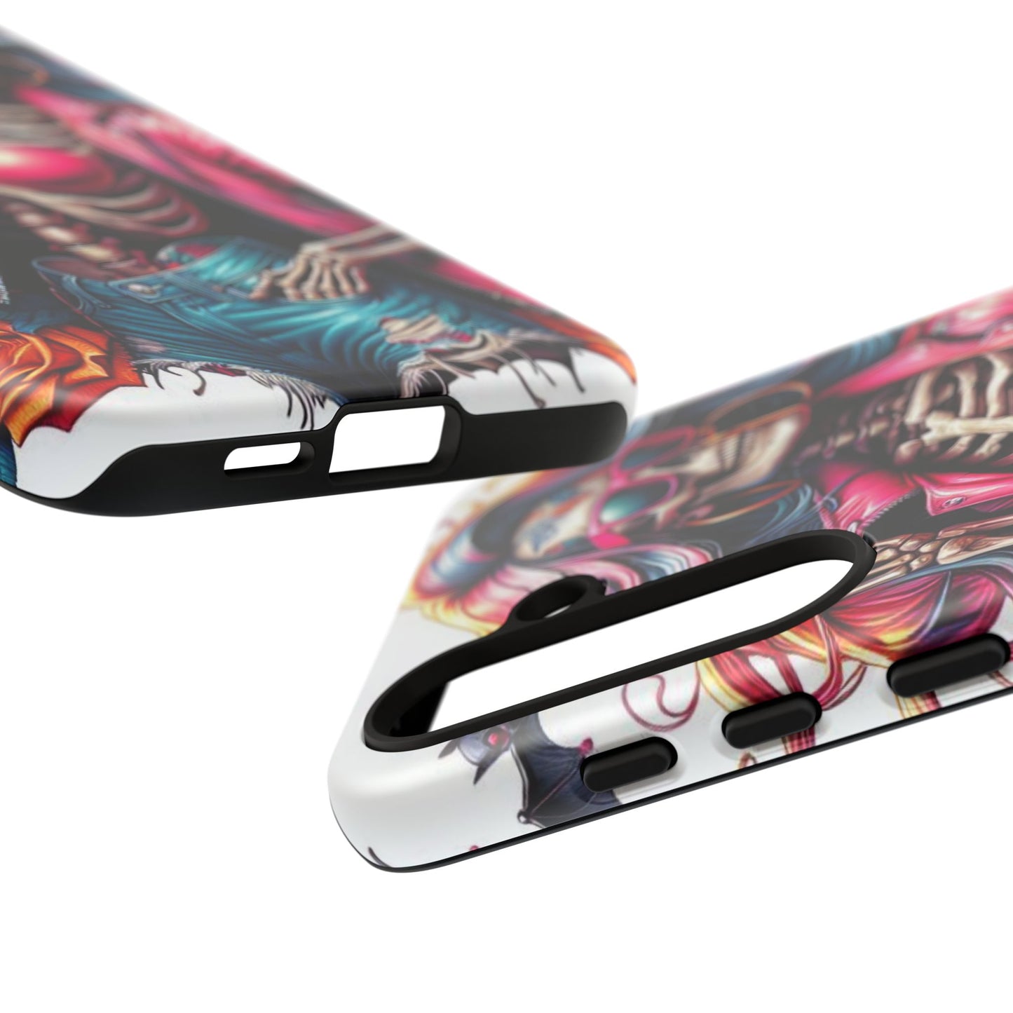 Neon Bones – Retro Skeleton & Vibrant Punk Aesthetic Mobile Cover