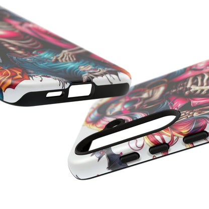 Neon Bones – Retro Skeleton & Vibrant Punk Aesthetic Mobile Cover