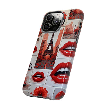 Red Lips & Eiffel Tower Phone Case