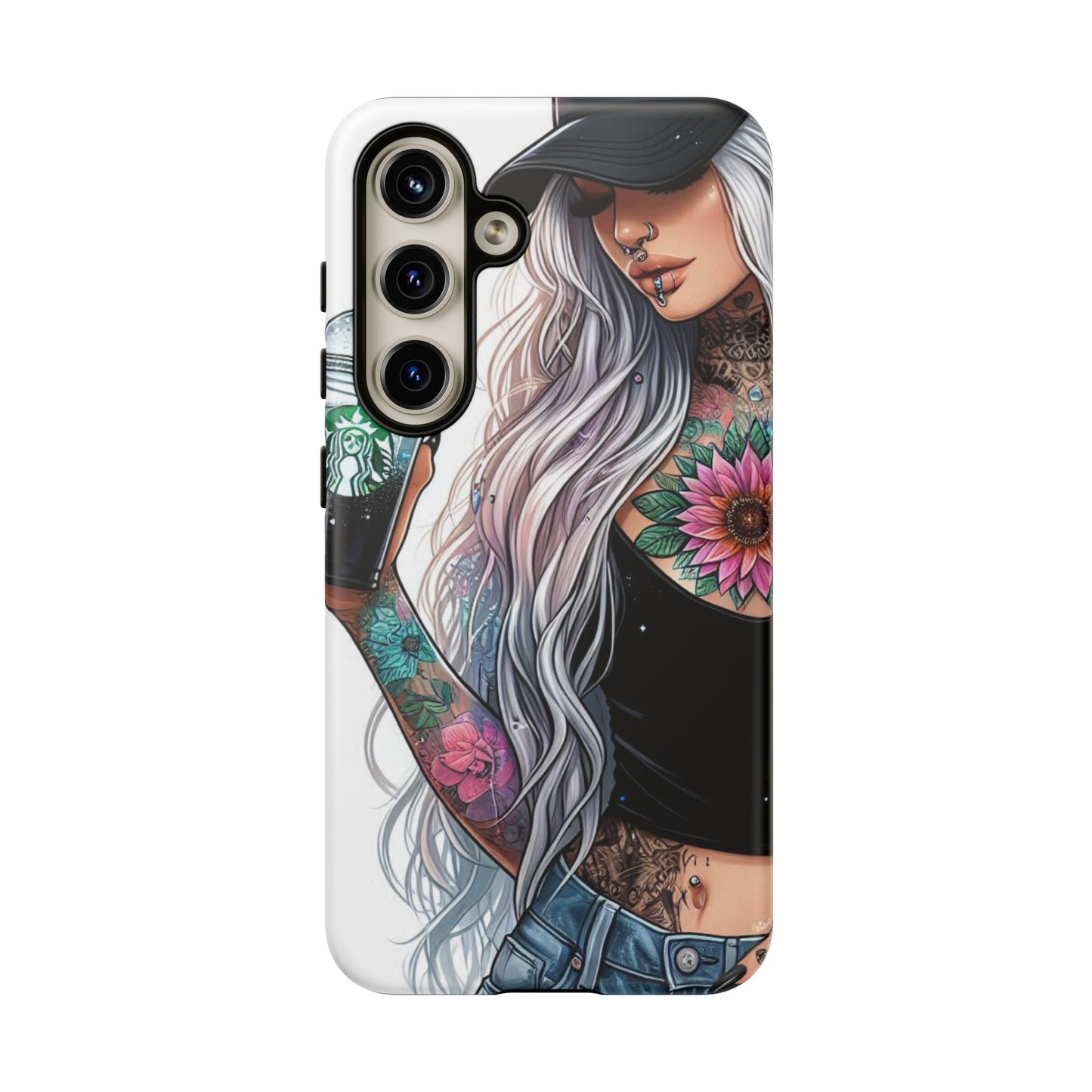 Tattooed Coffee Queen – Edgy Urban Aesthetic Mobile Cover