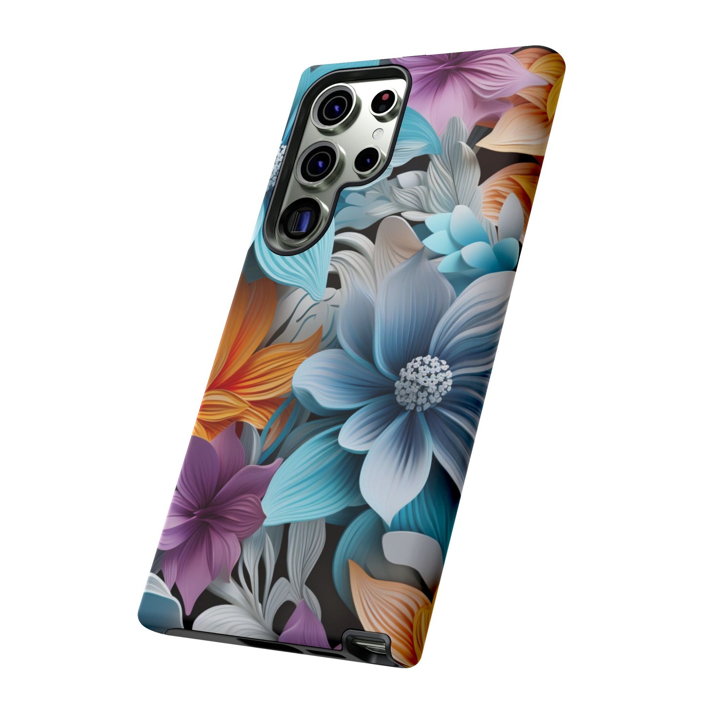 Elegant 3D Floral Bloom Mobile Case – Vivid & Artistic