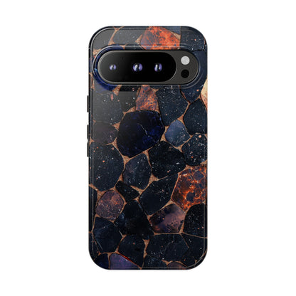 Dark Midnight Terrazzo Phone Case for iPhone, Google Pixel, Samsung