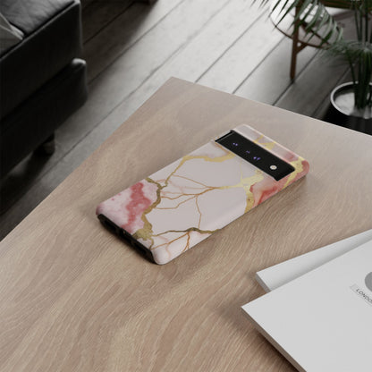 Beautiful Pink Minimal Marble Case Design