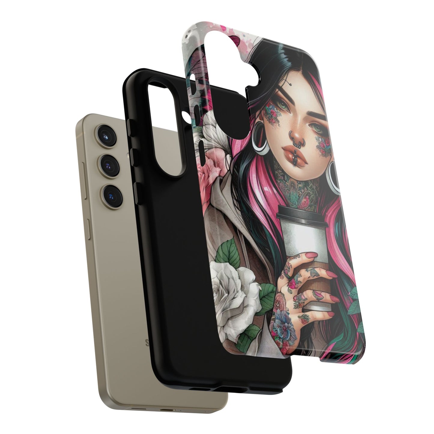 Tattooed Coffee Lover Art Mobile Case