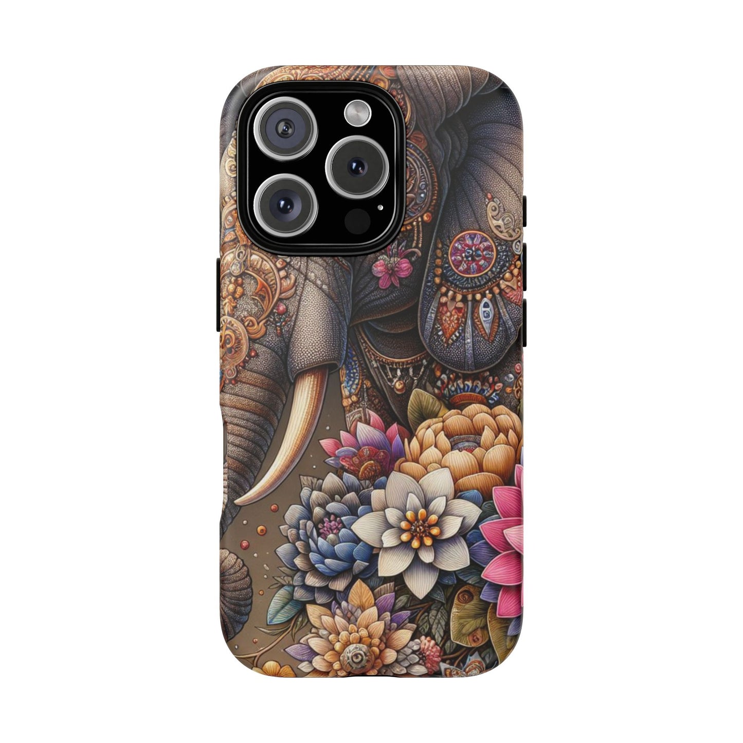 Royal Ornate Elephant Mobile Cover – Luxurious Bohemian Art