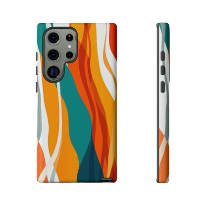 Sunset Waves – Retro Abstract Phone Case for iPhone, Samsung & Pixel