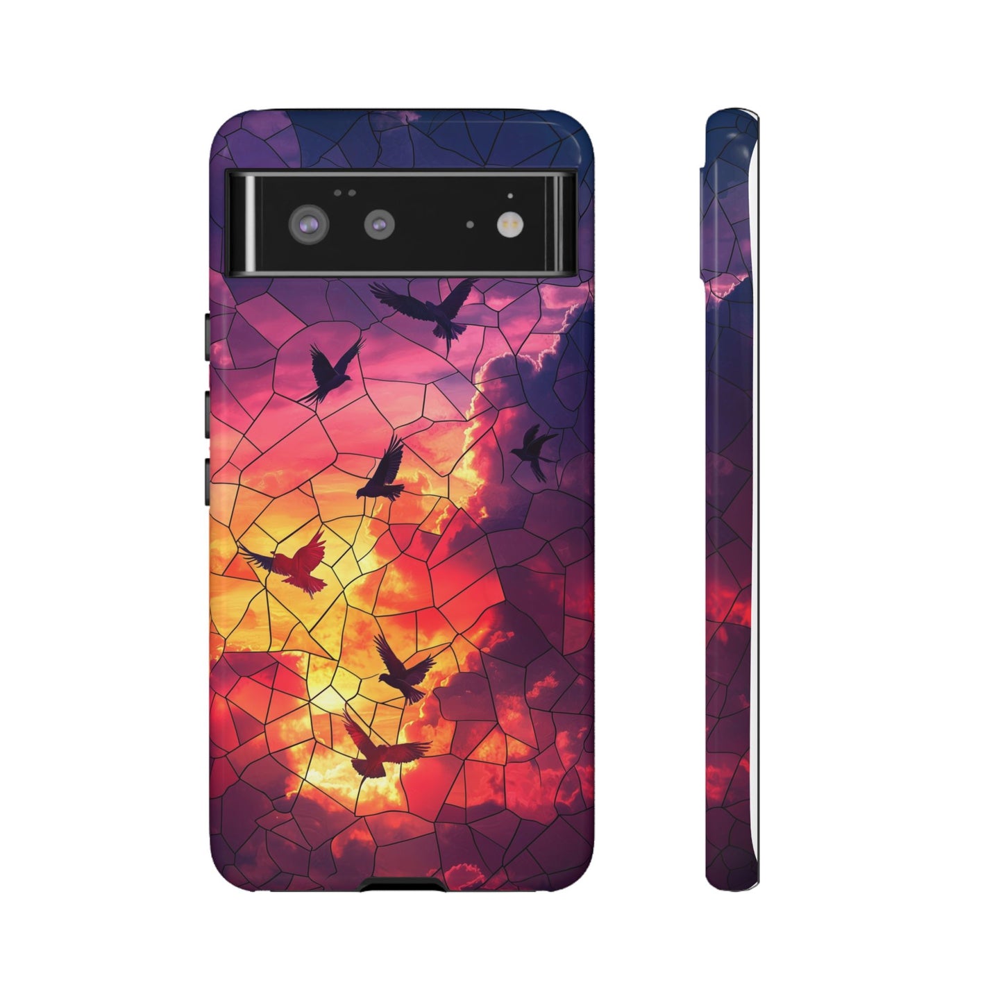 Chorus of Flight – Mosaic Birds Phone Case for iPhone, Samsung & Pixel