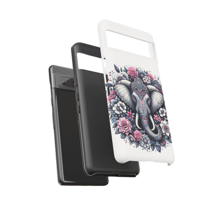 Ornate Floral Elephant Mobile Cover – Elegant Bohemian Art