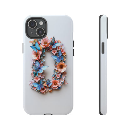 Floral Letter D Phone Case – Personalized Aesthetic Cover for iPhone, Samsung & Google Pixel