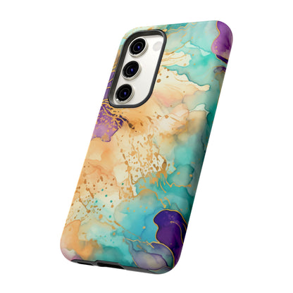 Golden Aura Abstract Watercolor Mobile Case