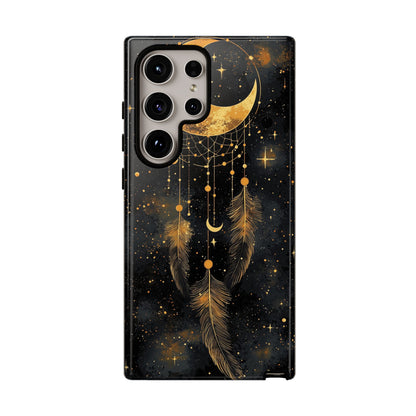 Golden Moon Boho Dreamcatcher Phone Case for iPhone, Pixel & Samsung