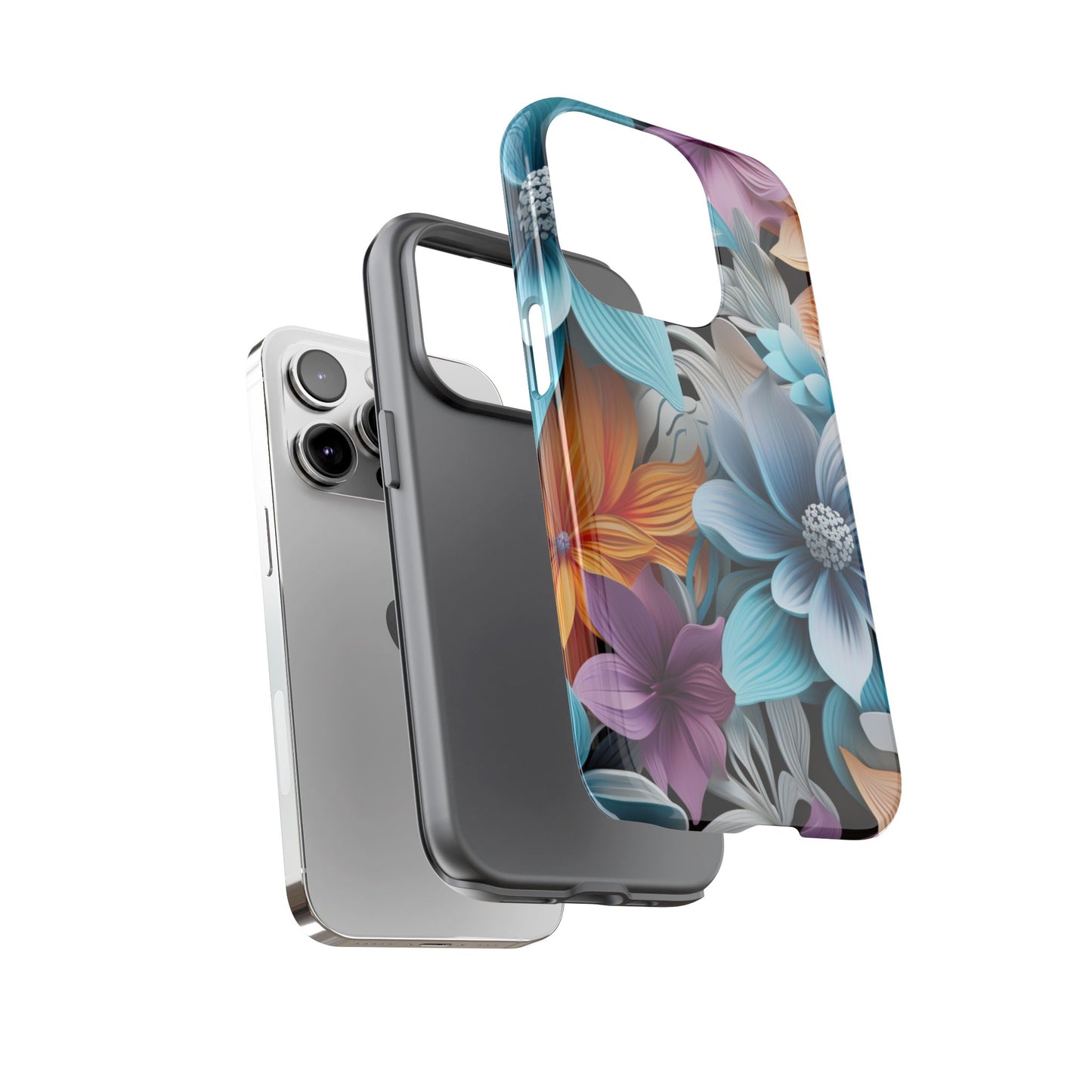 Elegant 3D Floral Bloom Mobile Case – Vivid & Artistic