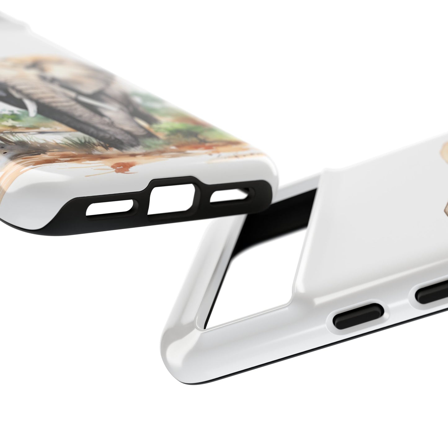 Safari Watercolor Elephant Mobile Cover – Artistic Wildlife Design