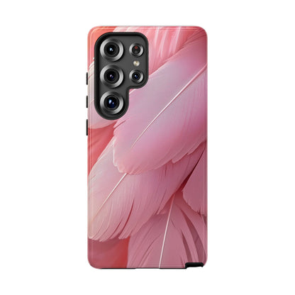 Blush Flamingo Feather Phone Case for iPhone, Samsung & Google Pixel