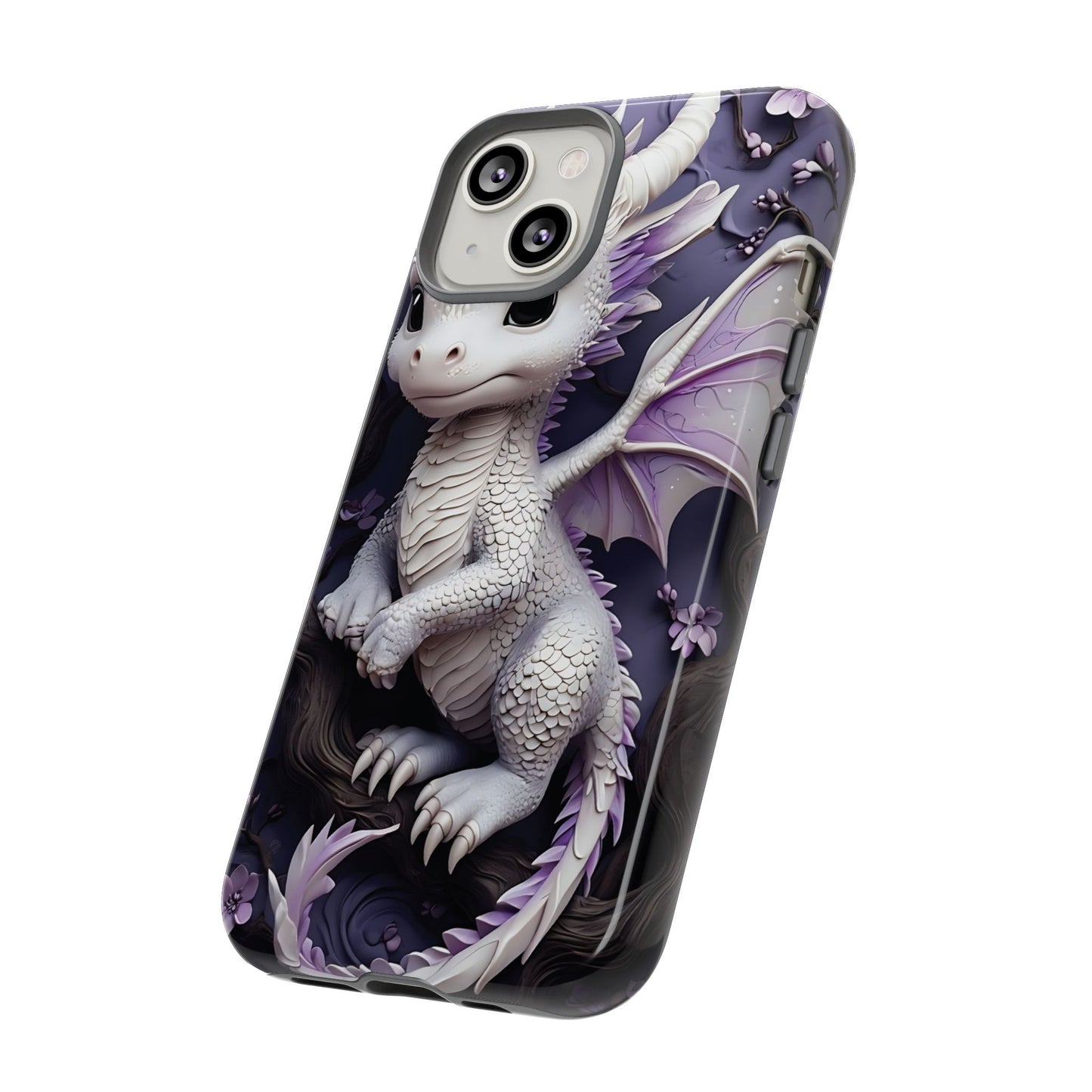Charming Young Dragon on a Branch Phone Case Design
