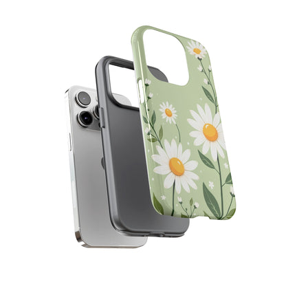 Green Floral Case, Daisy Pattern Design, Iphone Case Design, Perfect Gift For Her