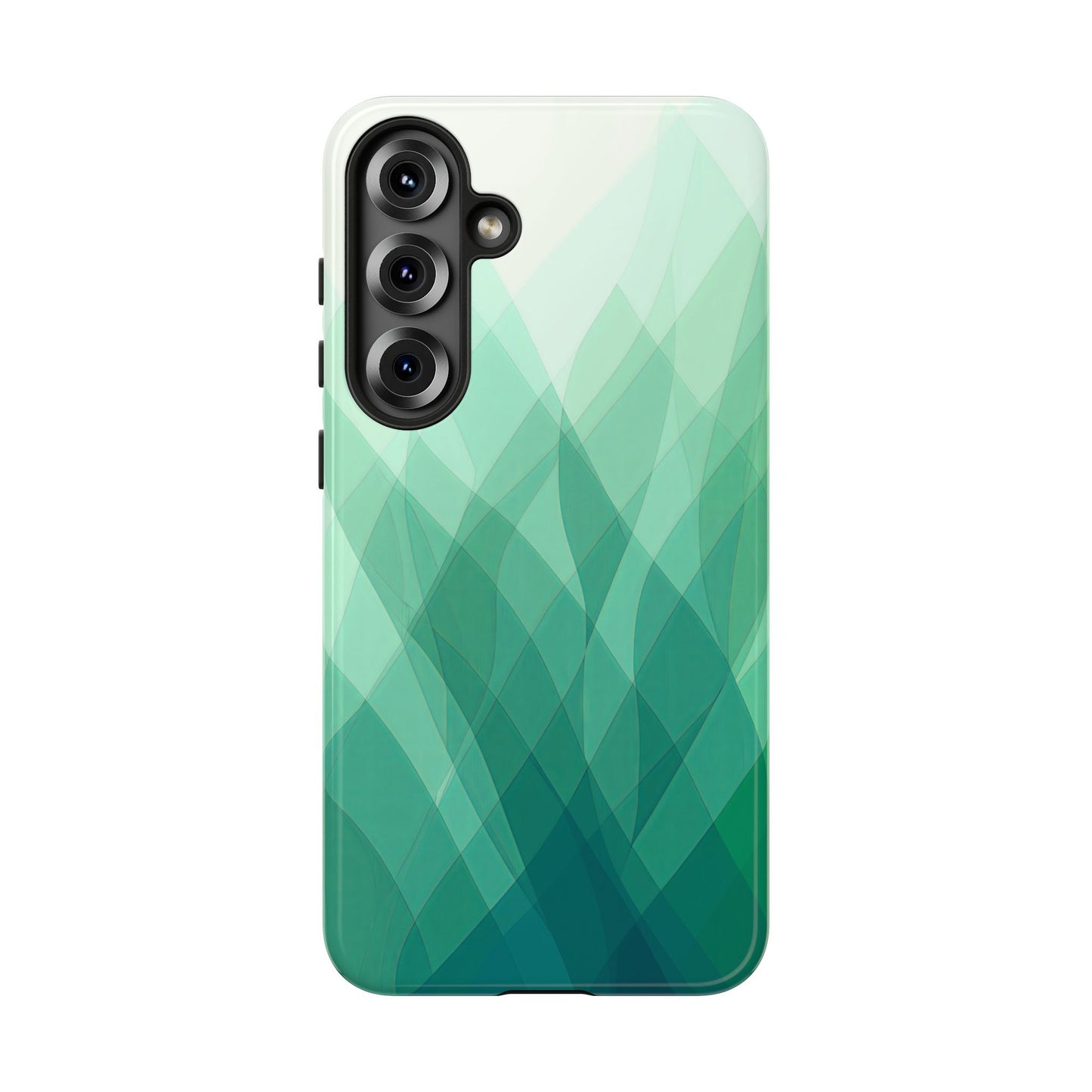Verdant Flow – Abstract Green Wave Phone Case for iPhone, Samsung & Pixel