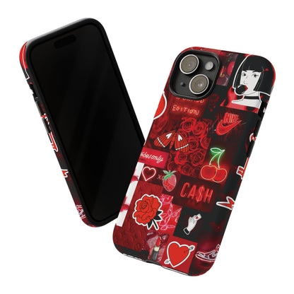 Red Pop Art Neon Vibes Phone Case