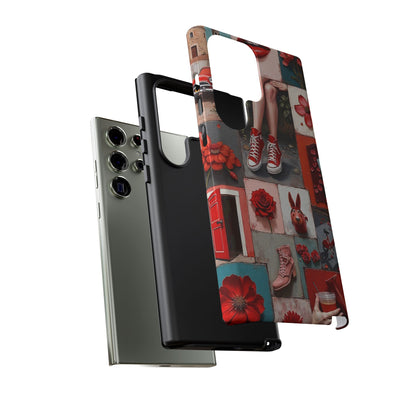 Red Sneakers & Roses Collage Phone Case