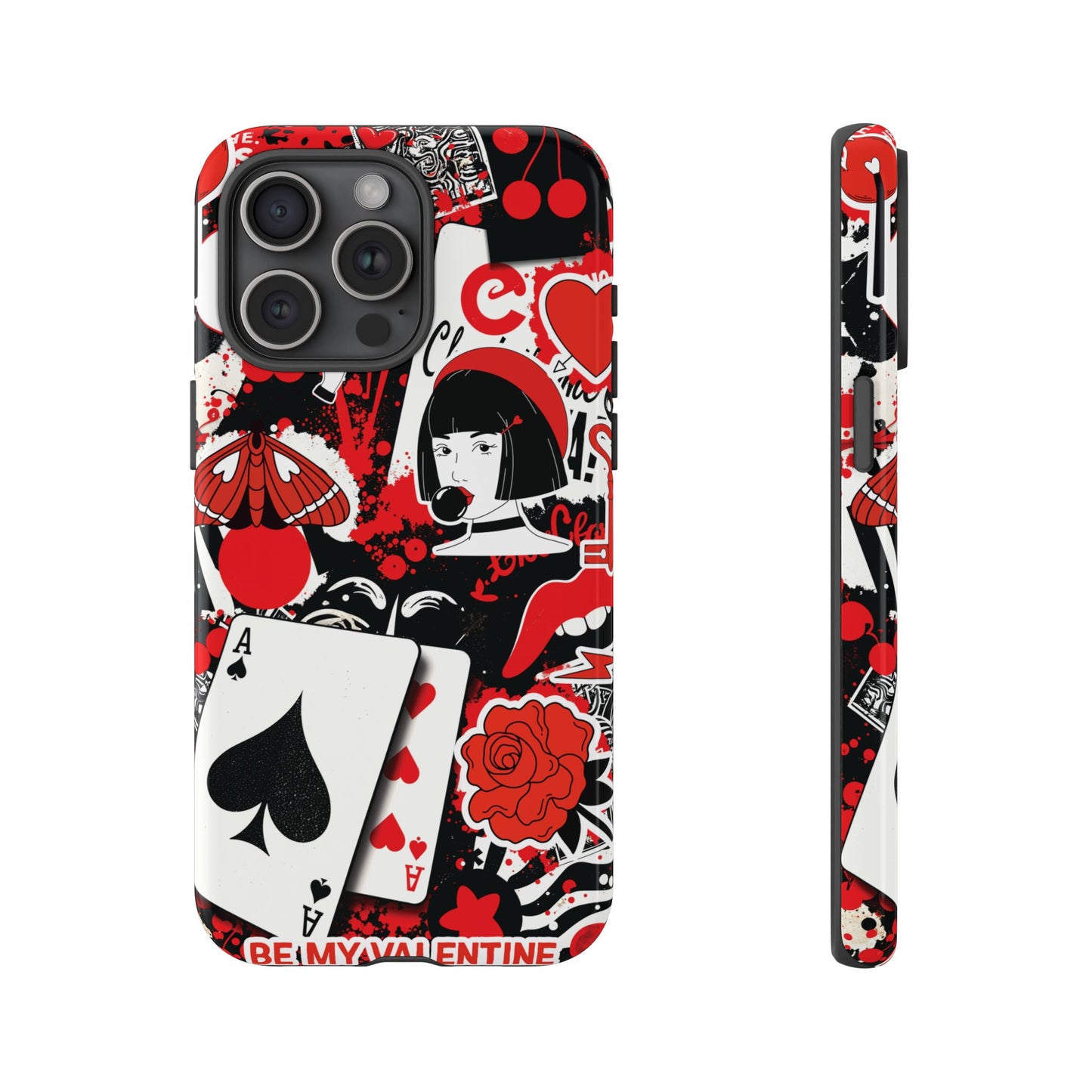 Bold Red & Black Ace Card Phone Case
