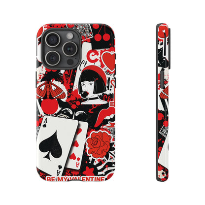 Bold Red & Black Ace Card Phone Case