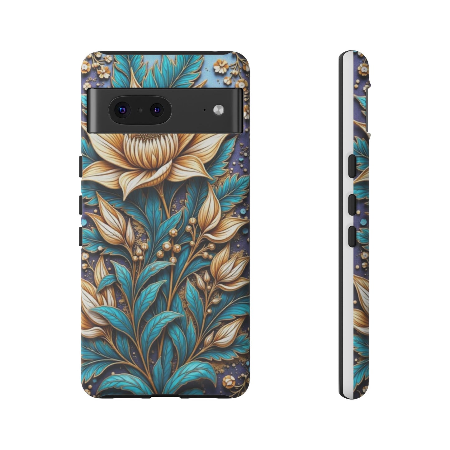 Golden Chrysanthemum: Floral Stained Glass Masterpiece