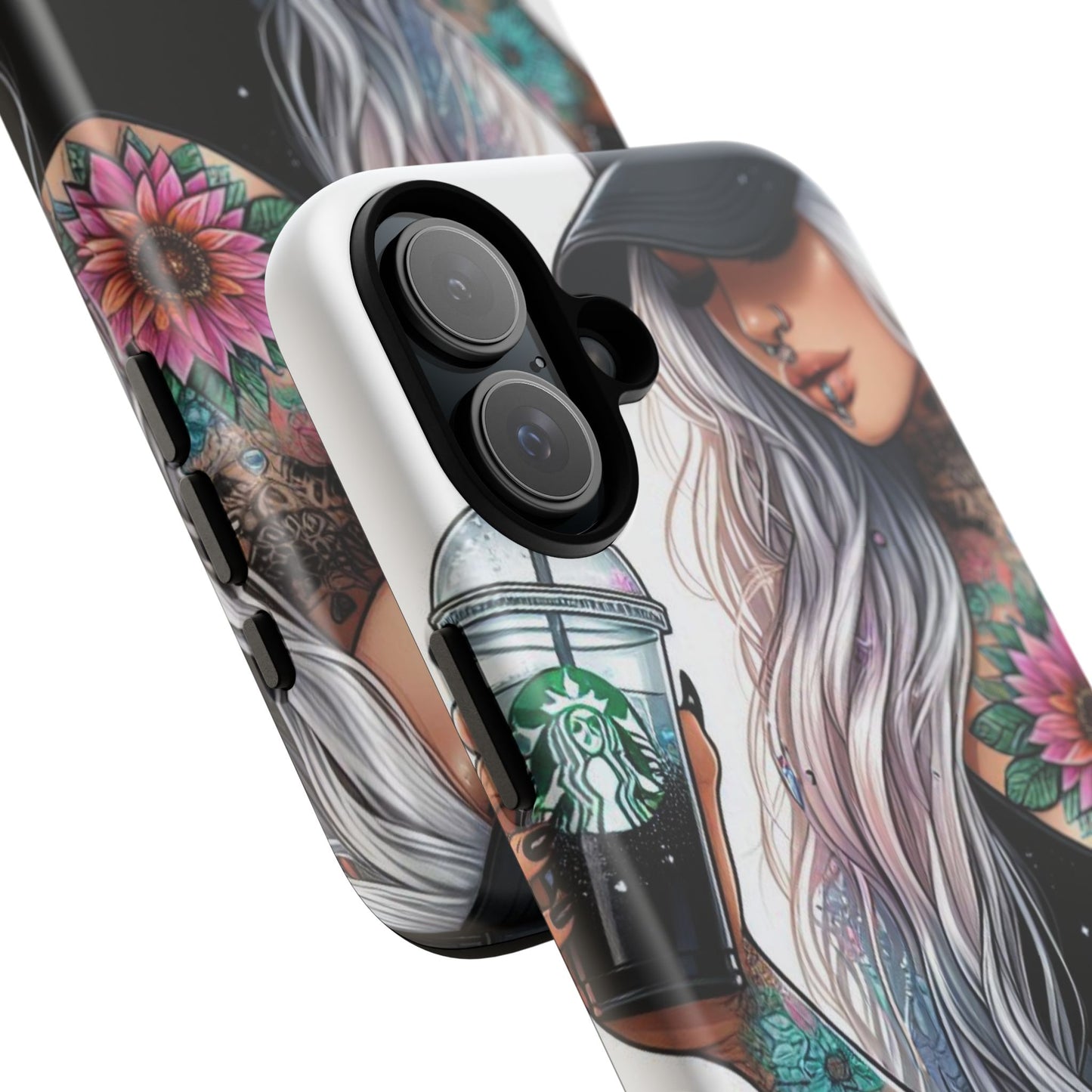 Tattooed Coffee Queen – Edgy Urban Aesthetic Mobile Cover