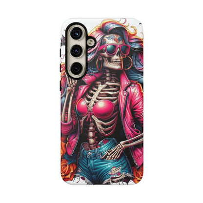 Neon Bones – Retro Skeleton & Vibrant Punk Aesthetic Mobile Cover