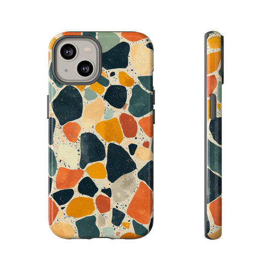 Terracotta & Teal Terrazzo Phone Case for iPhone, google Pixel & Samsung