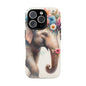Joyful Floral Elephant Mobile Cover – Whimsical Watercolor Art