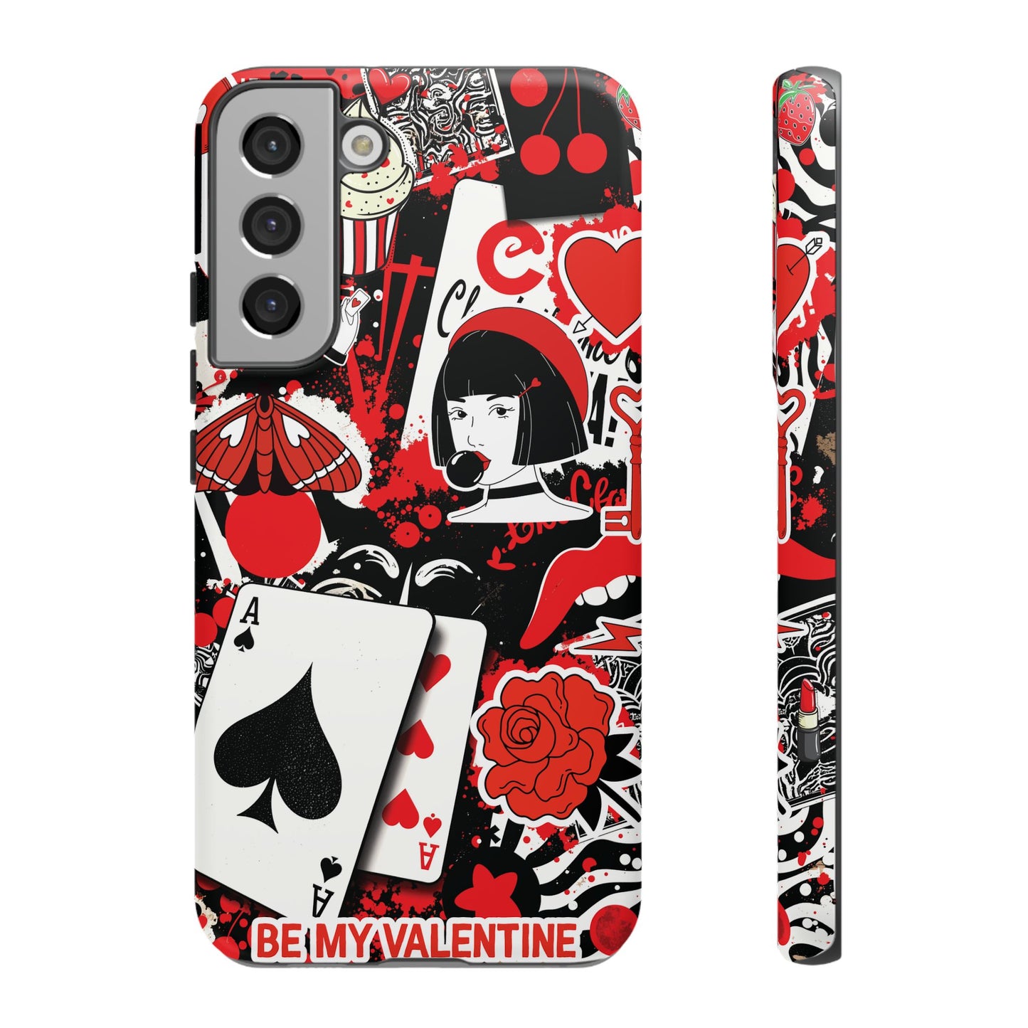 Bold Red & Black Ace Card Phone Case
