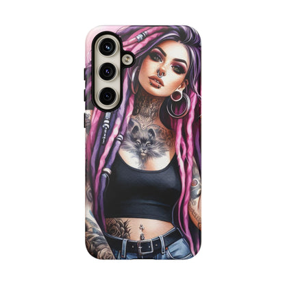Tattooed Rebel – Gothic Cat Spirit Mobile Cover