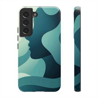 Whispers in Waves – Abstract Silhouette Phone Case for iPhone, Google Pixel, Samsung